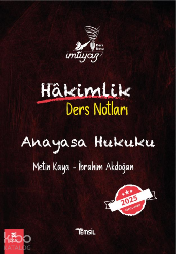 Anayasa Hukuku;Hakimlik Ders Notları