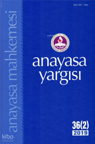 Anayasa Yargısı Dergisi 36 (2) 2019