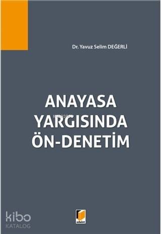 Anayasa Yargısında Ön-Denetim