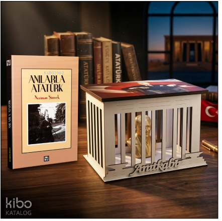 Anılarla Atatürk ve Atatürk Büstlü Ahşap Anıtkabir Işıklı Maket | Neri