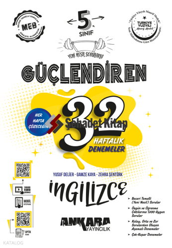 Ankara Yayıncılık 5. Sınıf Güçlendiren 32 Haftalık İngilizce Kazanım D