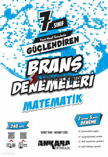 Ankara Yayıncılık 7. Sınıf Güçlendiren Matematik Branş Denemeleri