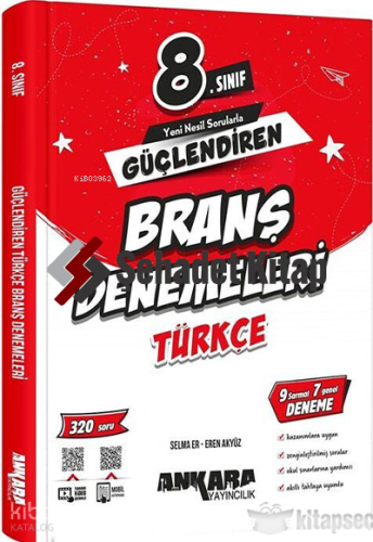 Ankara Yayıncılık 8. Sınıf Türkçe Güçlendiren Branş Denemeleri