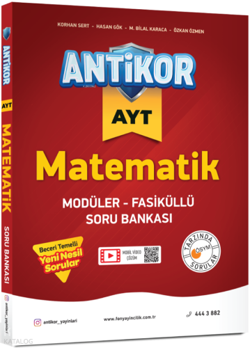 Antikor AYT Matematik Soru Bankası | Volkan Uğraş | Antikor Yayınları 