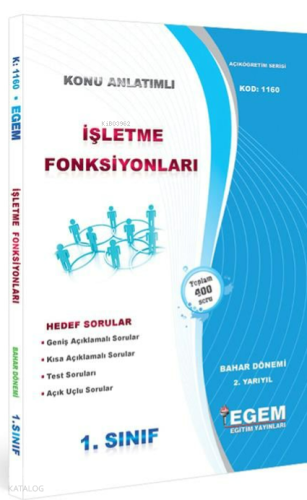 AÖF 1. Sınıf İşletme Fonksiyonları Bahar Dönemi 2. Yarıyıl  Konu Anlat
