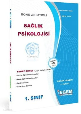 AÖF 1. Sınıf Sağlık Psikolojisi Bahar Dönemi 2. Yarıyıl  Konu Anlatıml