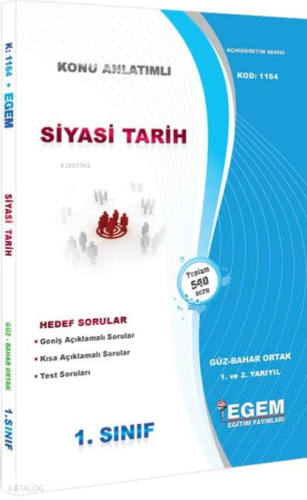  AÖF 1. Sınıf Siyasi Tarih Güz Bahar Ortak 1. Ve 2. Yarıyıl Konu Anlat