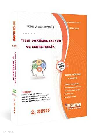 AÖF 2. Sınıf Tıbbi Dökümantasyon ve Sekreterlik 4. Yarıyıl | Kolektif 