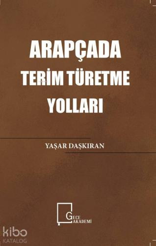 Arapçada Terim Türetme Yolları