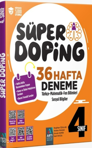 Artı Eğitim Yayınları 4.Sınıf Süper Doping 36 Hafta Deneme | Kolektif 