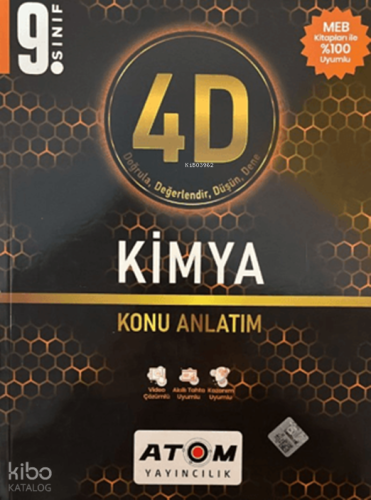 Atom Yayınları 9. Sınıf Kimya Konu Anlatım | Kolektif | Atom Yayınları