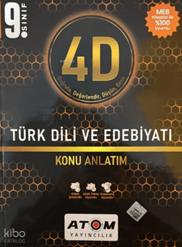Atom Yayınları 9. Sınıf Türk Dili ve Edebiyatı Konu Anlatım | Kolektif