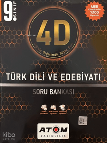 Atom Yayınları 9. Sınıf Türk Dili ve Edebiyatı Soru Bankası | Kolektif