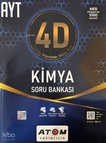Atom Yayınları AYT Kimya Soru Bankası | Kolektif | Atom Yayınları (Bay
