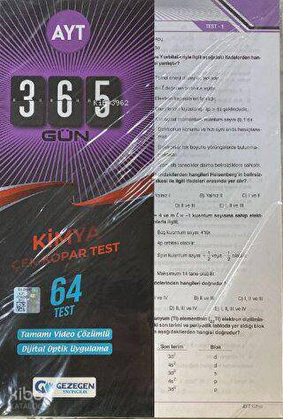AYT 365 Gün Kimya 64 Yaprak Test