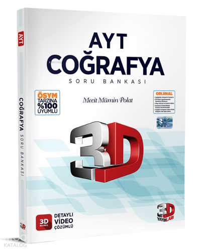 AYT 3D Coğrafya Soru Bankası | Mecit Mümin Polat | 3D Yayınları (Hazır