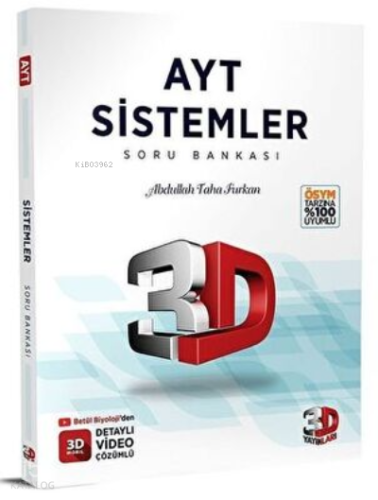 AYT 3D Sistemler Soru Bankası | Kolektif | 3D Yayınları (Hazırlık)