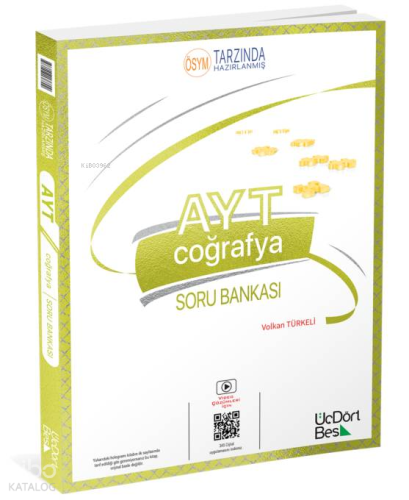 AYT Coğrafya Soru Bankası | Volkan Türkeli | Üç Dört Beş Yayıncılık