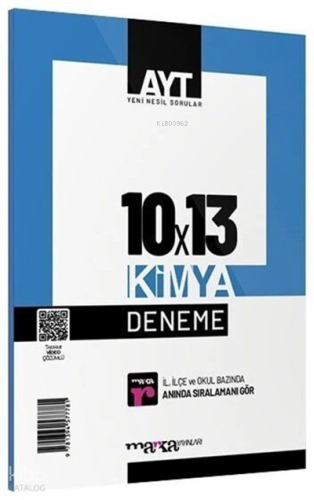 AYT Kimya 10x13 Deneme Tamamı Video Çözümlü Marka Yayınları