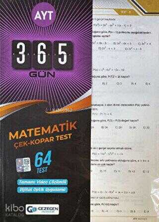 AYT	Matematik Çek Kopar Yaprak Test (Yeni)