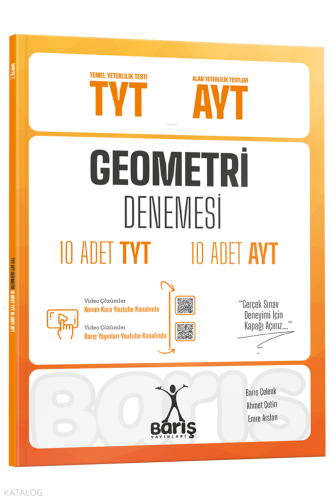 Barış Yayınları TYT-AYT Geometri Denemesi 10 Adet TYT 10 Adet AYT