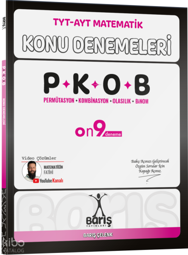 Barış Yayınları TYT-AYT Matematik PKOB Konu Denemeleri | Barış Çelenk 