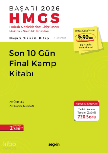 Başarı 2026 - HMGS Son 10 Gün Final Kamp Kitabı | Özge Şen | Seçkin Ya