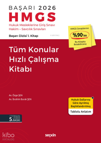 Başarı - HMGS Tüm Konular Hızlı Çalışma Kitabı | İbrahim Burak Şen | S