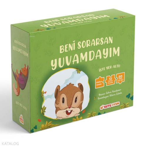 Beni Sorarsan Yuvamdayım-İşte Yer Altı! ;Kitap ve Yapboz Seti