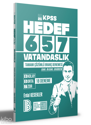 Benim Hocam 2026 KPSS Hedef 657 Vatandaşlık Tamamı Çözümlü Branş Denem