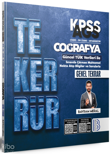 Benim Hocam Tekerrür KPSS AGS Coğrafya Genel Tekrar | Bayram Meral | B