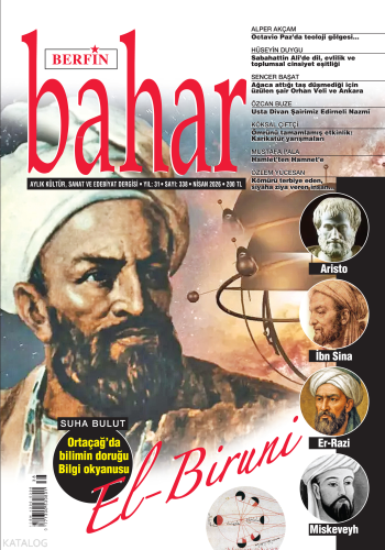 Berfin Bahar Aylık Kültür Sanat ve Edebiyat Dergisi 338. Sayı (Nisan 2