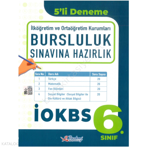 Berkay Yayıncılık 6. Sınıf Bursluluk Sınavlarına Hazırlık 5 Fasikül Deneme