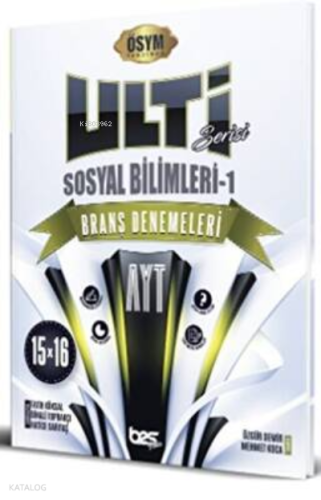 Bes Yayınları AYT Ulti Serisi Sosyal Bilimler -1 15 x 16 Branş Denemel