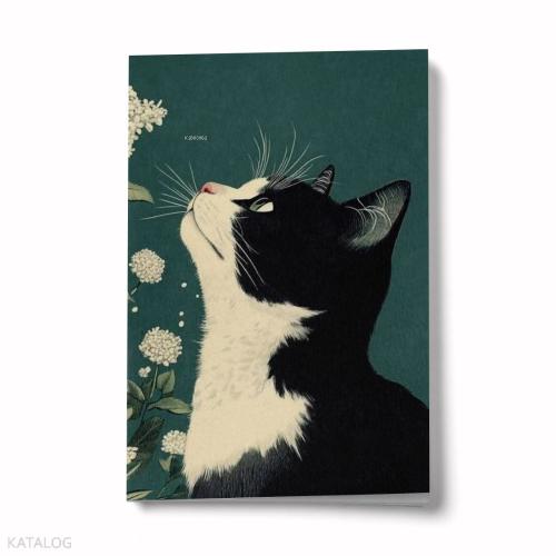 Bi Dünya Store Bi' Kedi Gördüm Sanki A6 Çizgili Mini Defter Not Defteri