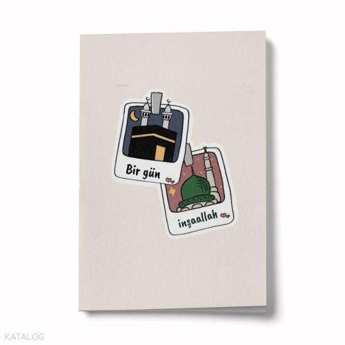 Bi Dünya Store Bir Gün İnşaallah A6 Çizgili Mini Defter Not Defteri