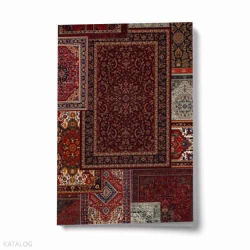 Bi Dünya Store Etnik Kolaj Serisi 2 - Bordo A6 Çizgili Mini Defter Not Defteri