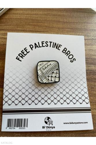 Bi Dünya Store Free Palestine Broş (Üçgen)