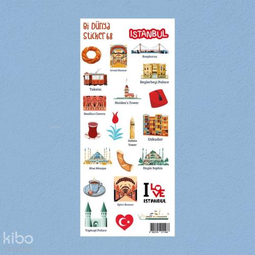 Bi Dünya Store İstanbul Mekanları Sticker Seti (M068)