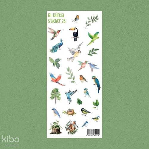 Bi Dünya Store Kuş Temalı Sticker Seti (M028)