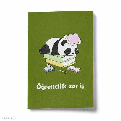 Bi Dünya Store Öğrencilik Zor İş A6 Çizgili Mini Defter Not Defteri