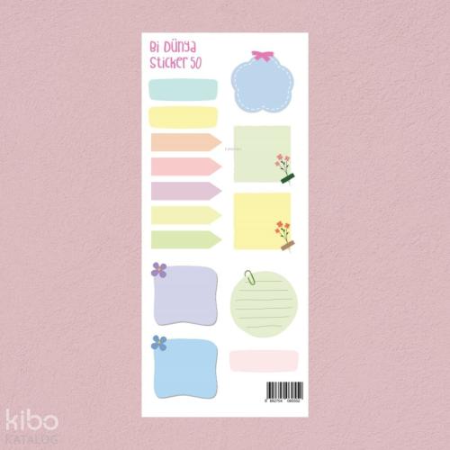 Bi Dünya Store Post-it Temalı Sticker Seti (M050)