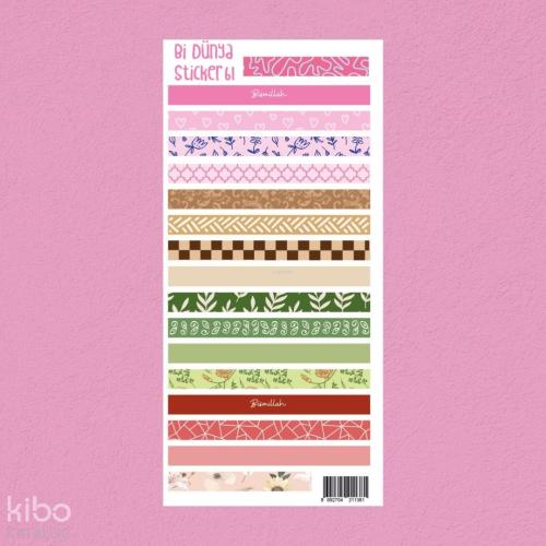 Bi Dünya Store Renkli Bantlar - 2 İslami Sticker Seti (M061)