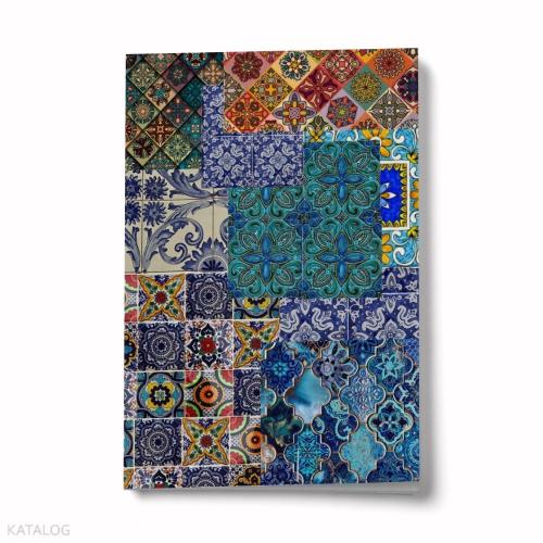 Bi Dünya Store Sanat Serisi 1 Çini Sanatı A6 Çizgili Mini Defter Not Defteri