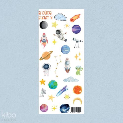 Bi Dünya Store Uzay ve Bilim Temalı Sticker Seti (M031)