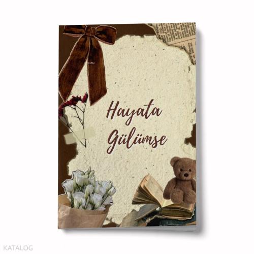 Bi Dünya Store Vintage Serisi 6 Hayata Gülümse A6 Çizgili Mini Defter Not Defteri