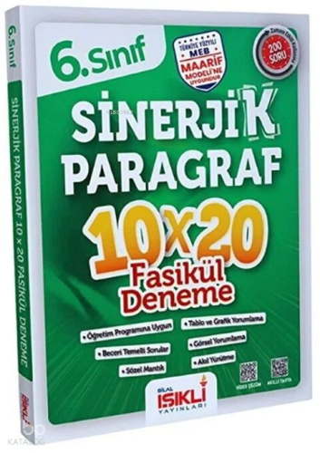 Bilal Işıklı 6. Sınıf Sinerjik Paragraf 10x20 Deneme | Kolektif | Bila