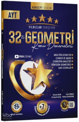 Bilgi Sarmal Yıldızlar Yarışıyor AYT Geometri 32'li Konu Denemeleri | 