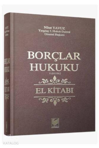 Borçlar Hukuku El Kitabı | Nihat Yavuz | Adalet Yayınevi