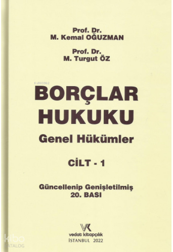 Borçlar Hukuku Genel Hükümler Cilt - 1